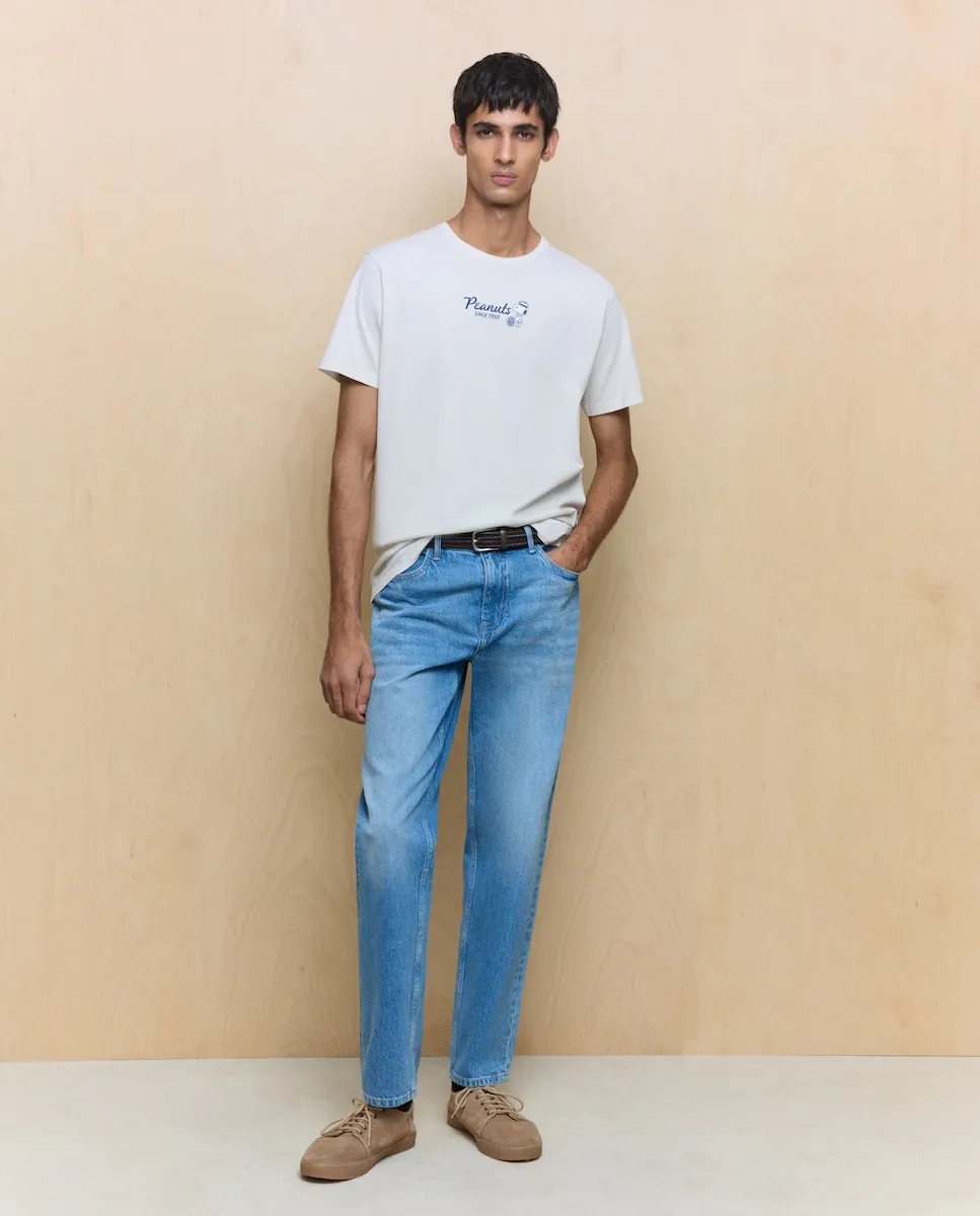 

Футболка с коротким рукавом для мужчин с Снупи Easy Wear, светло-серый