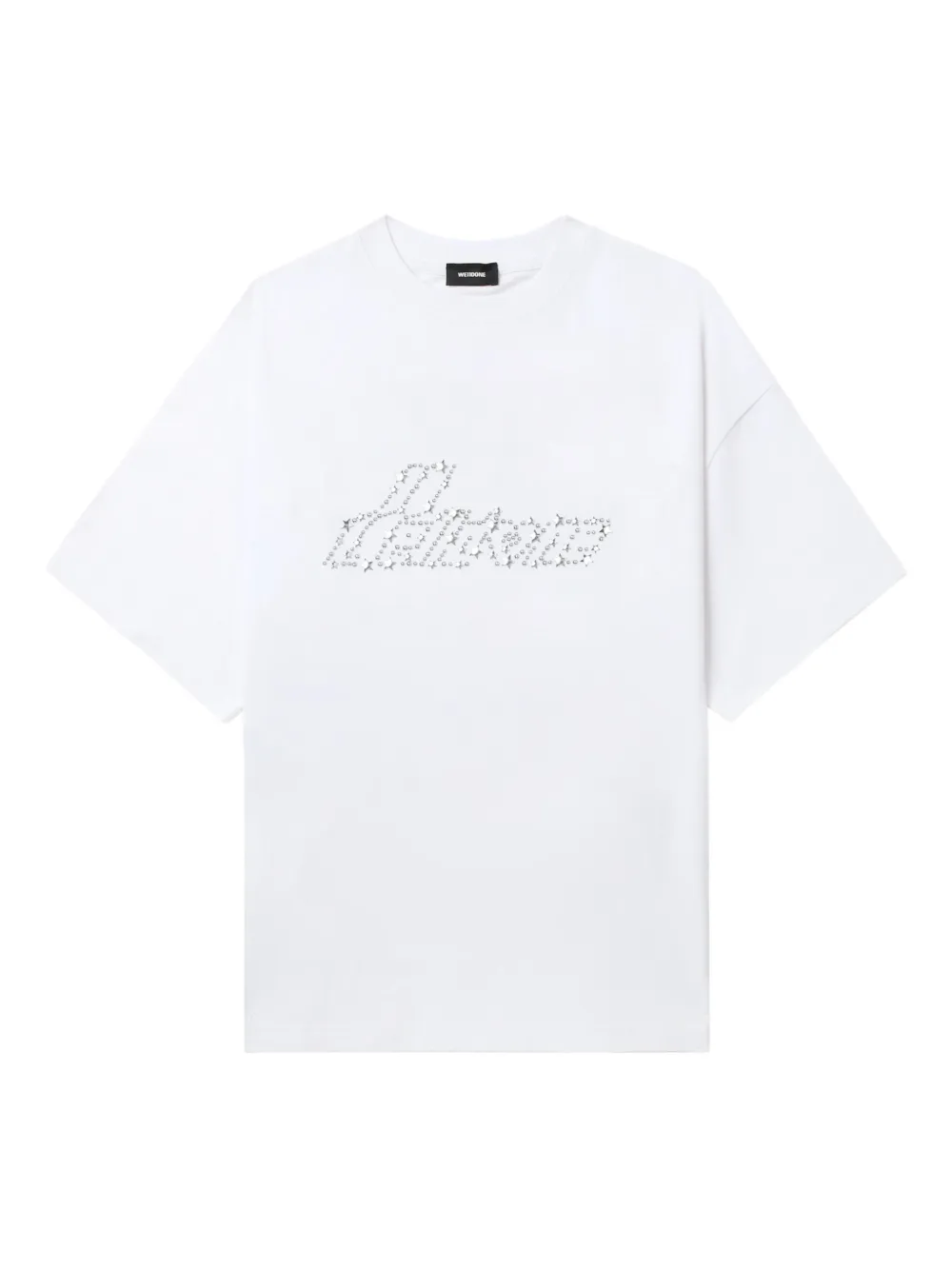 

Футболка с заклепками и логотипом We11done, белый