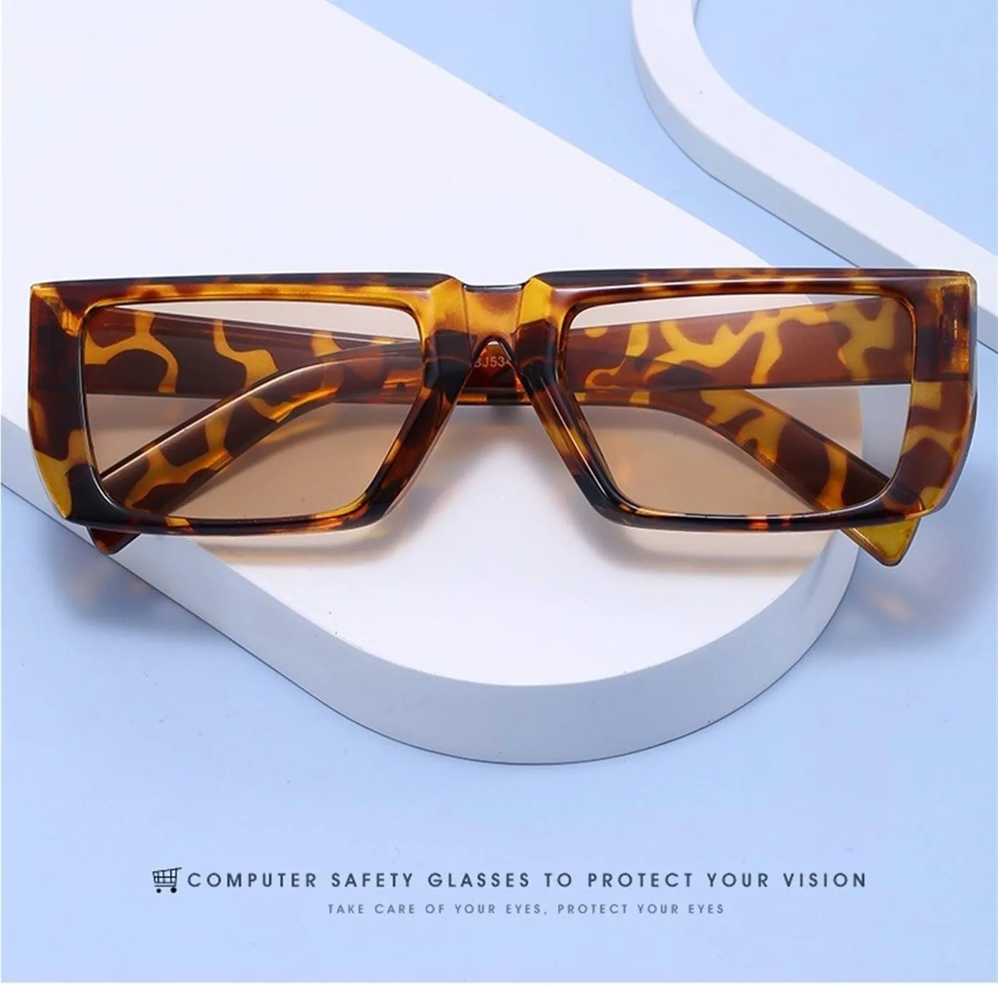 

Мужские солнцезащитные очки квадратной формы, маленькие, для занятий спортом на открытом воздухе, женские солнцезащитные очки для вождения Generic, Brown