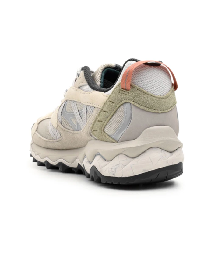 Низкие кроссовки Mujin с волнистой отделкой Mizuno, бежевый — фото 3