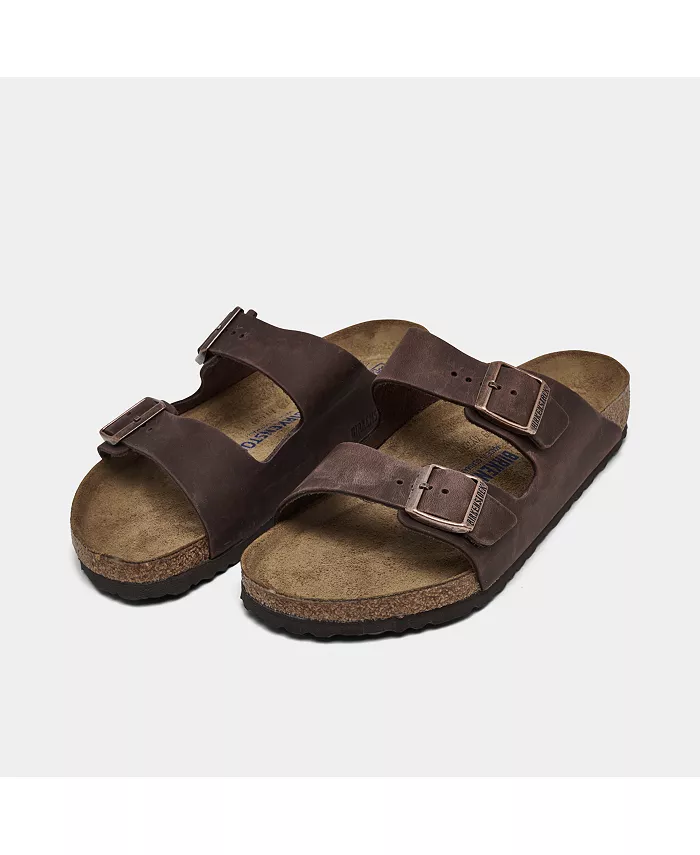 

Мужские сандалии Arizona Essentials с двумя ремешками из промасленной кожи от Finish Line Birkenstock, коричневый