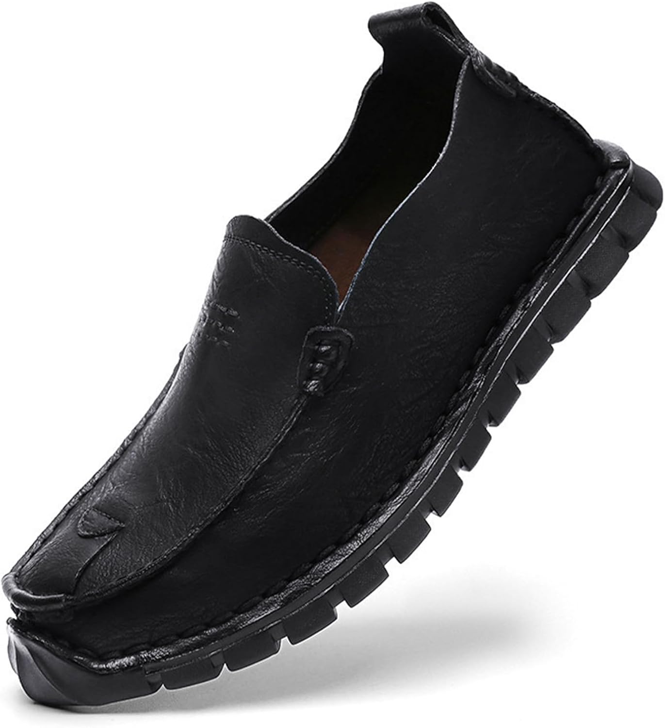 

Мужские повседневные лоферы AngryMonkey, кожаные, ручной работы, деловые, оксфорд, слипоны, кроссовки, удобная обувь для ходьбы, классические туфли на шнуровке, лодочные, черный