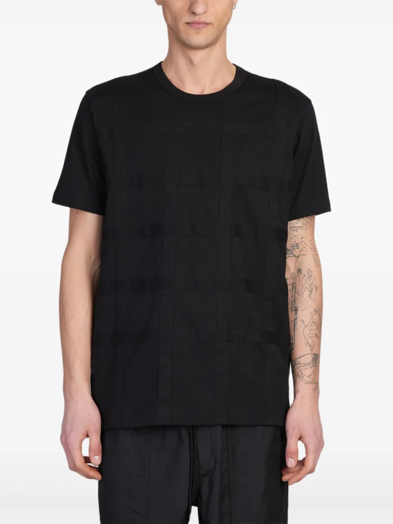 

Футболка с фактурной отделкой Comme Des Garçons Shirt, черный