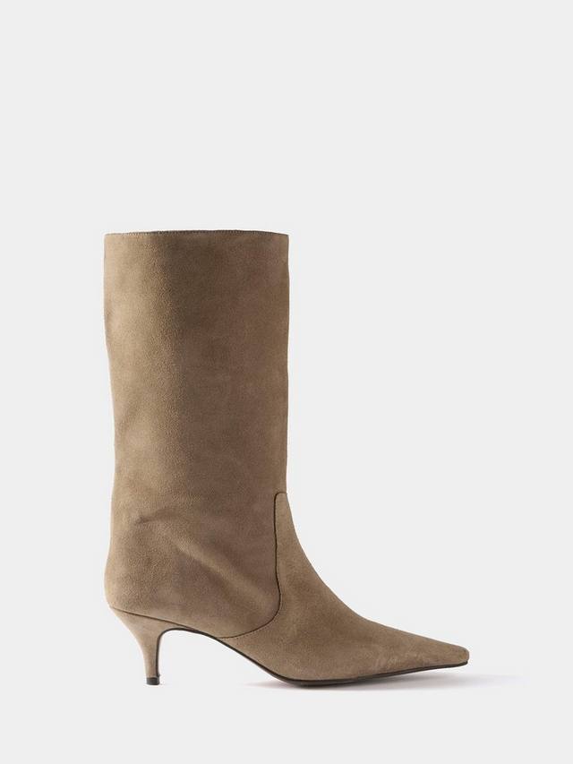 Замшевые сапоги из телячьей кожи Mint Velvet, Natural