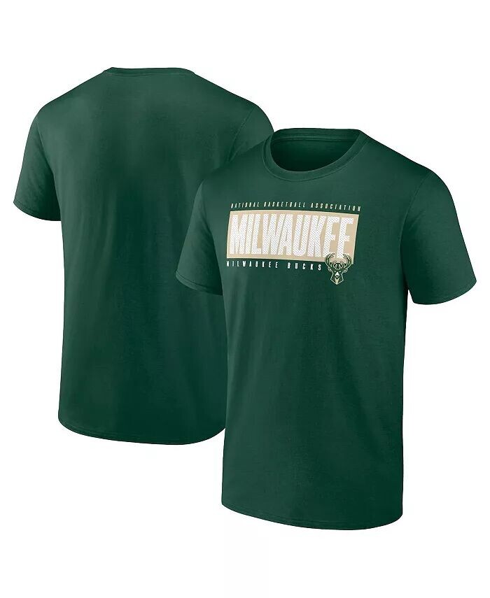 

Мужская футболка Hunter Milwaukee Bucks Box Out Fanatics, зеленый