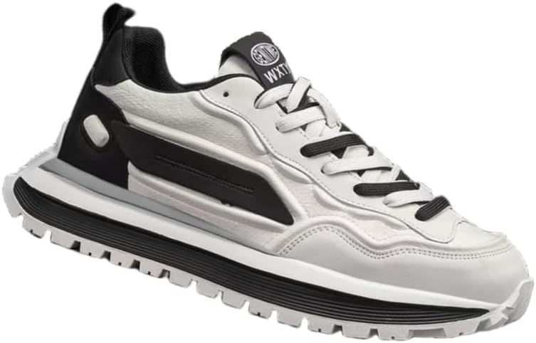 

Мужские модные спортивные повседневные кроссовки с толстой подошвой- удобная и прочная обувь на каждый день Hoalox, белый