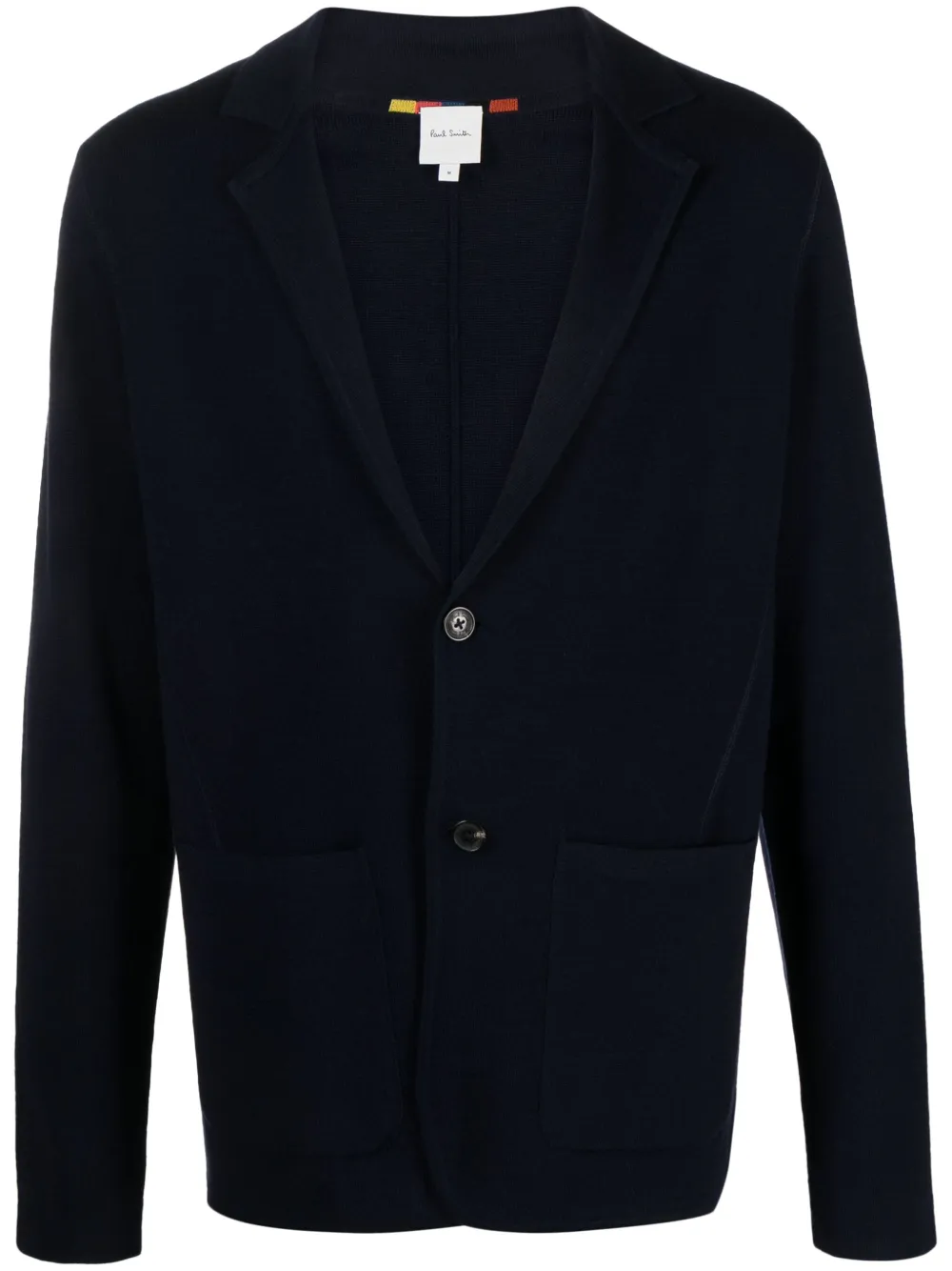 

Однобортный пиджак из шерсти мериноса Paul Smith, синий