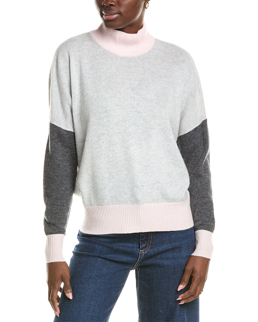 

Джемпер Brodie Cashmere Wool & Cashmere-Blend Color Block, серый