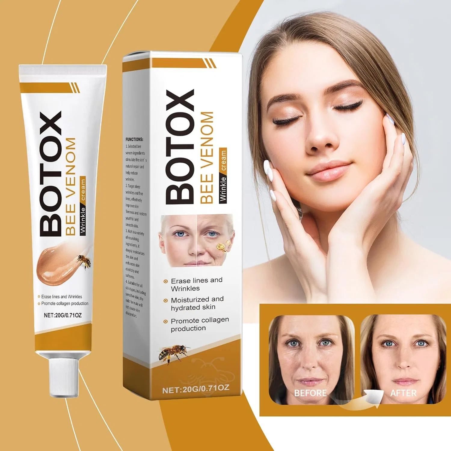 Крем для лица Skzkk — Дневной Bottox Bevenom Wrinkle Cream, лифтинг и фиксация, 20 г — фото 2