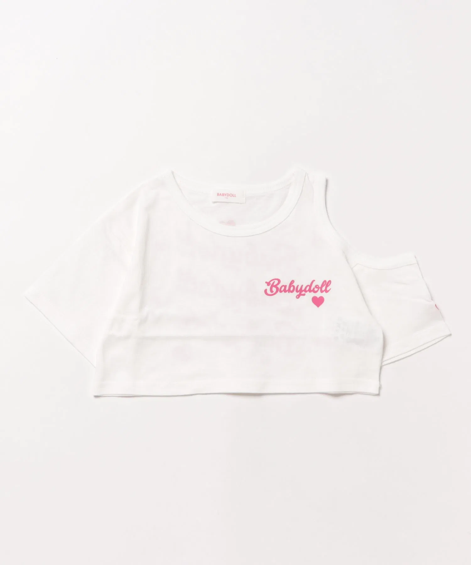 Детская футболка BABYDOLL с одним открытым плечом — фото 2