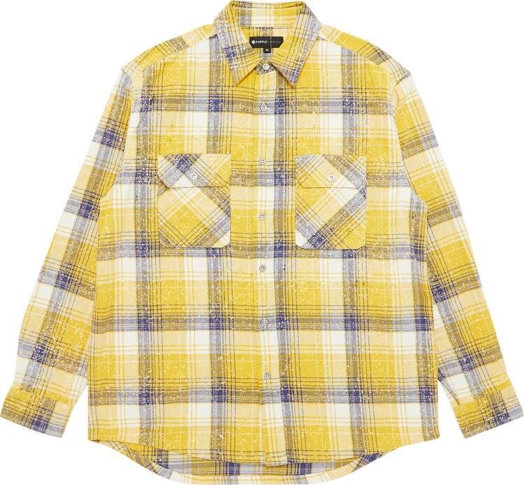 

Рубашка PURPLE BRAND Plaid Woven 'Yellow/Navy/White', желтый