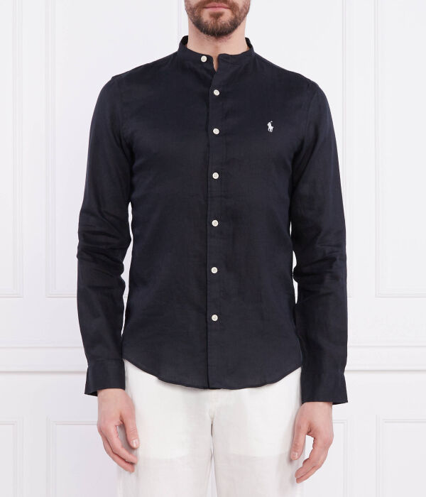 

Льняная рубашка Slim fit Polo Ralph Lauren, черный