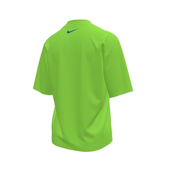 Мальчиковый топ для плавания с коротким рукавом Hydroguard Dri-FIT UV Nike, Voltage Green — фото 2