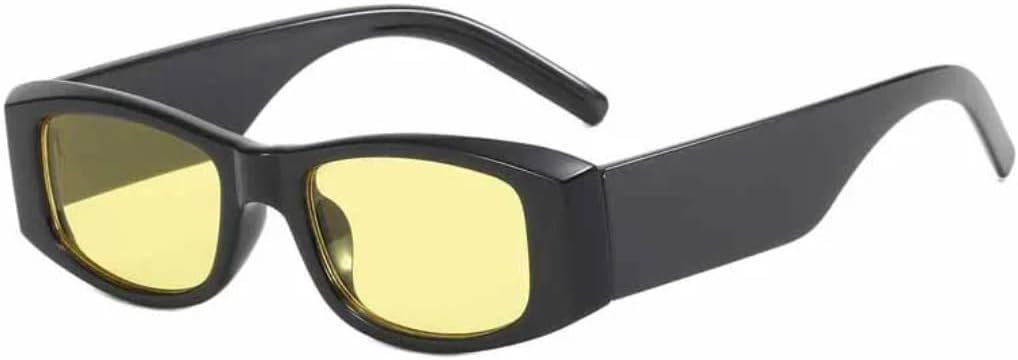 

Солнцезащитные очки с защитой UV400 | Маленькая оправа, линзы конфетного цвета | Для женщин и мужчин, для занятий спортом на открытом воздухе и вождения DSVIGF, Black Yellow
