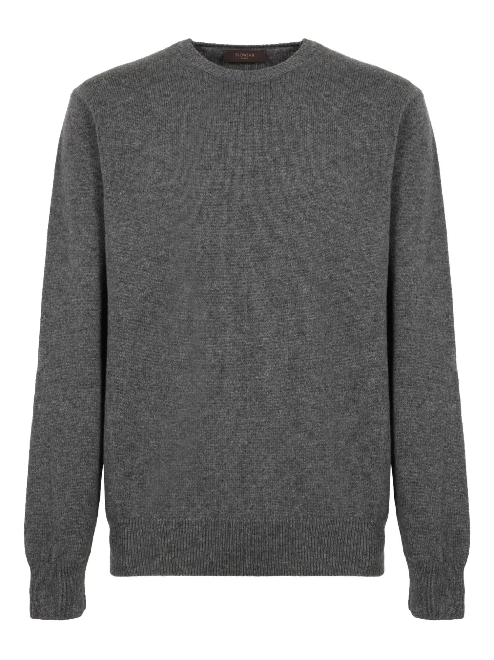 

Вязаный джемпер с круглым вырезом slowear, серый