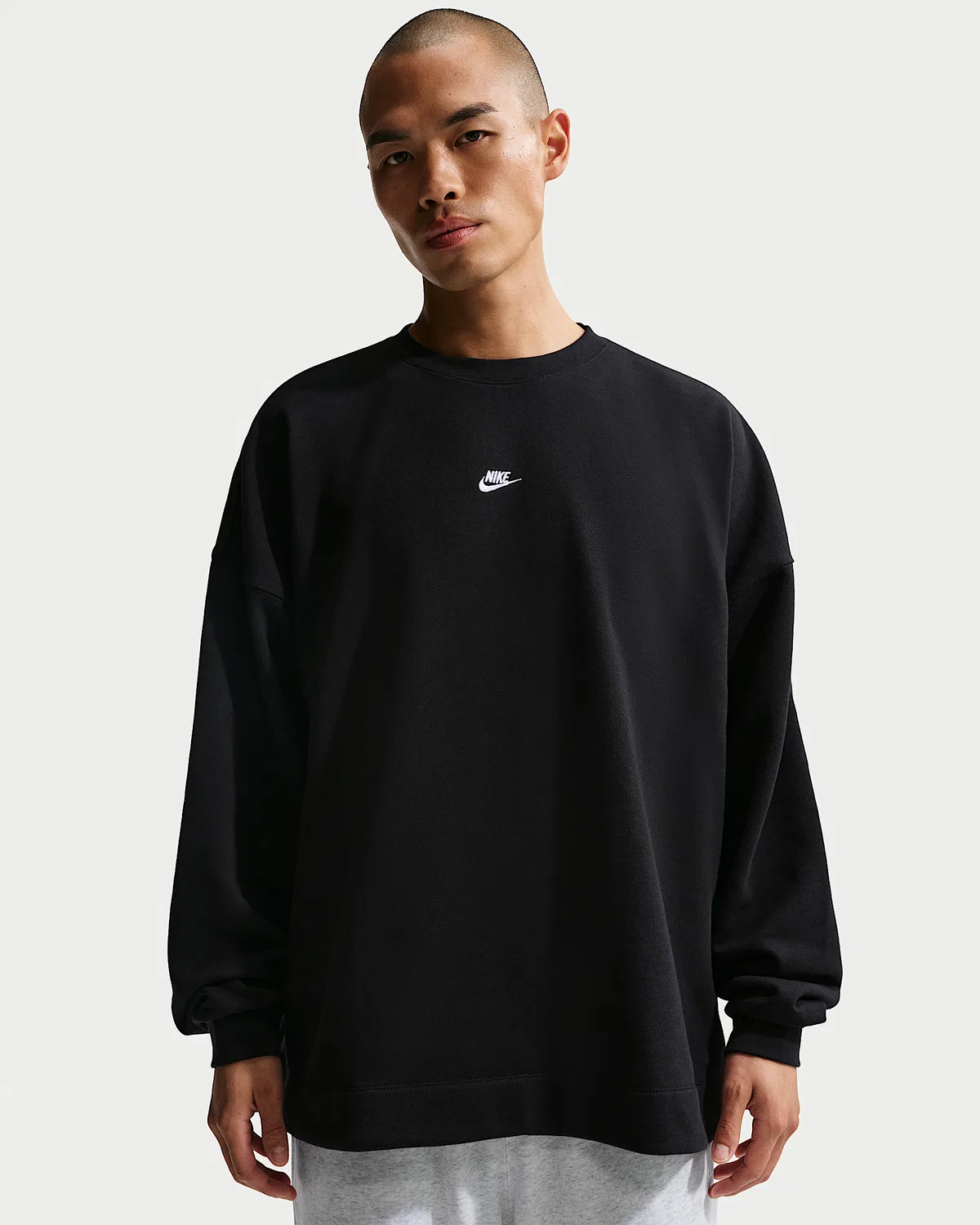 Мужская оверсайз-толстовка Nike Sportswear Club из французского футера, Black/White