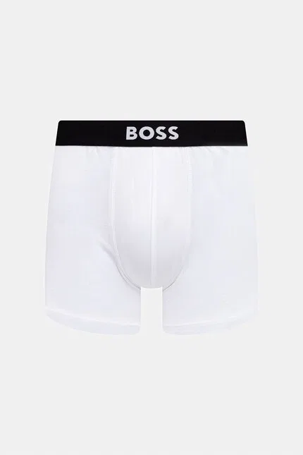 Боксеры из хлопка с эластаном BoxerBr 3P ONE BOSS, белый — фото 2