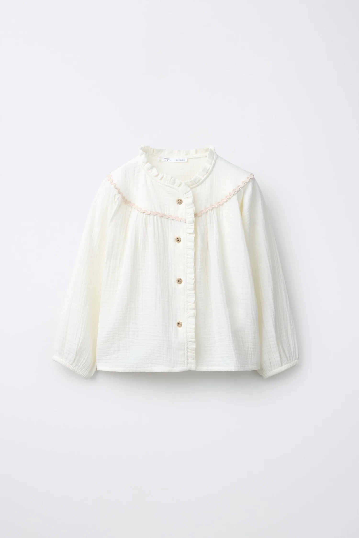 Пижама с контрастной волнистой текстурой, 2-6 лет Zara, экрю — фото 2