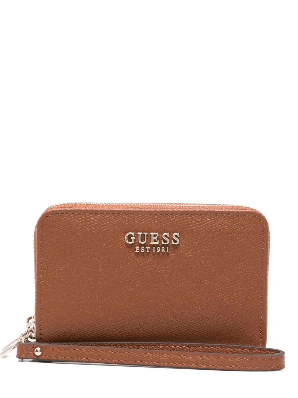

Кошелек на молнии с фирменной пластиной Guess Usa, коричневый