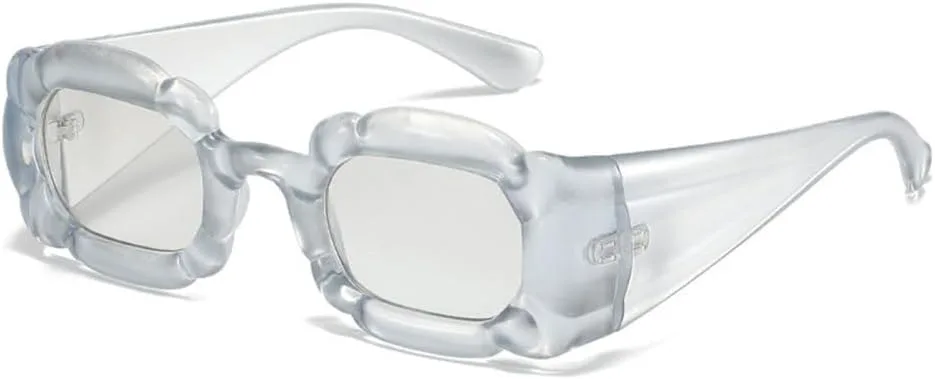 

Винтажные квадратные солнцезащитные очки конфетных цветов для женщин, модные и сексуальные солнцезащитные очки с градиентным переходом цвета MTZJH, Silver Silver