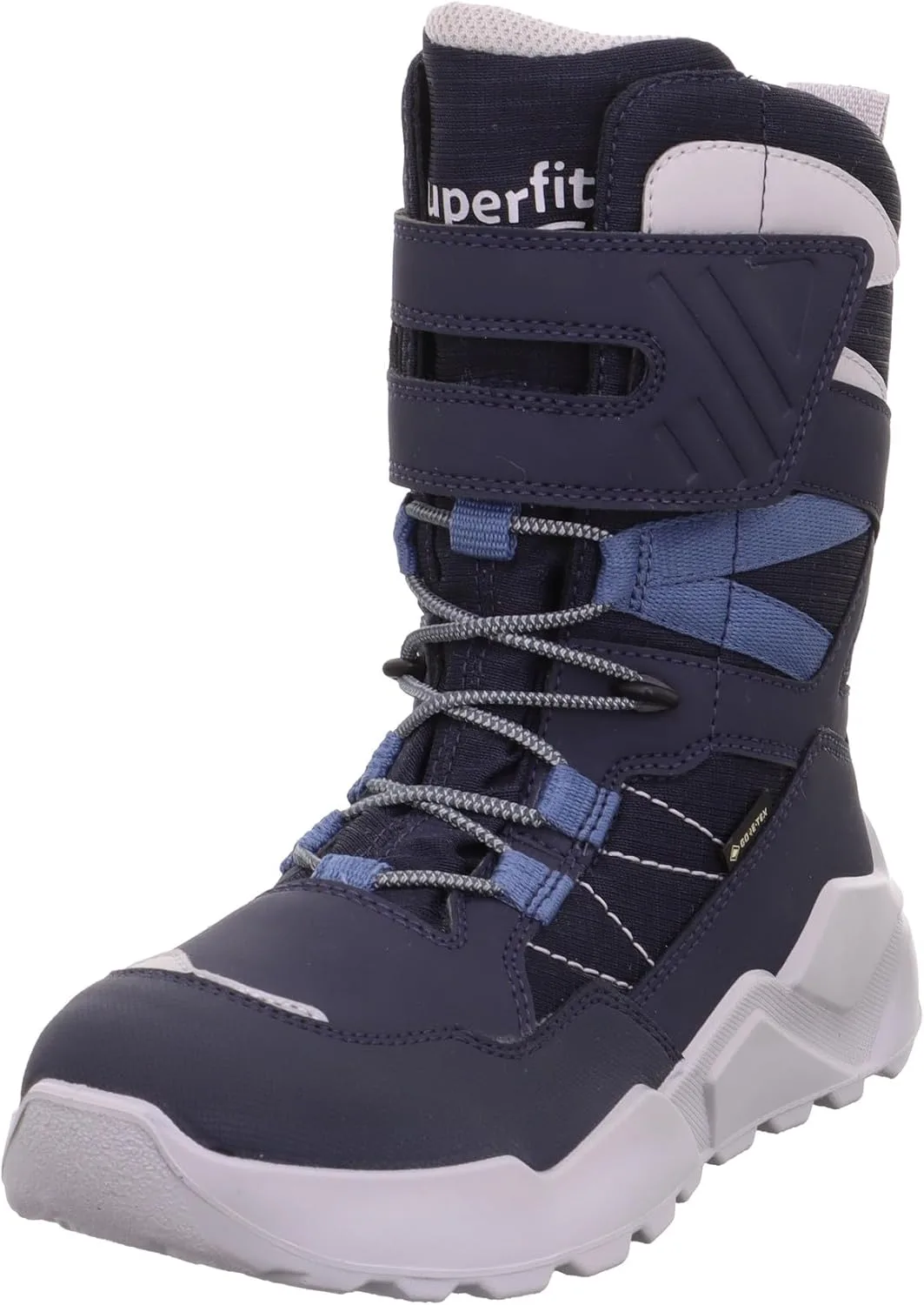 Зимние ботинки Superfit Rocket с теплой подошвой и мембраной Gore-Tex, синий/светло-серый