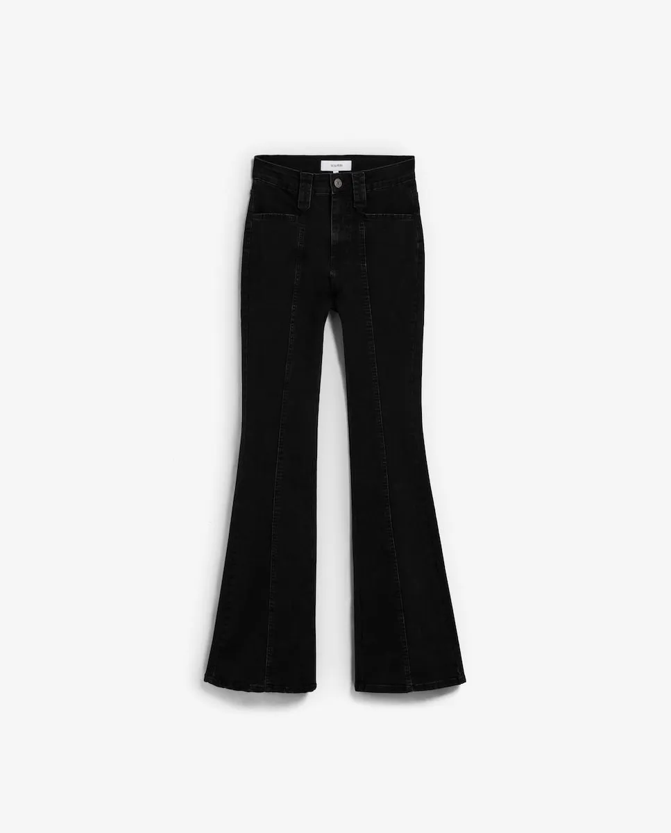 

Женские джинсы кроя bootcut с высокой талией Scalpers, черный