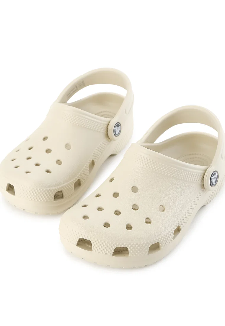 Детские сандалии-клоги Classic, Crocs, слоновая кость — фото 2