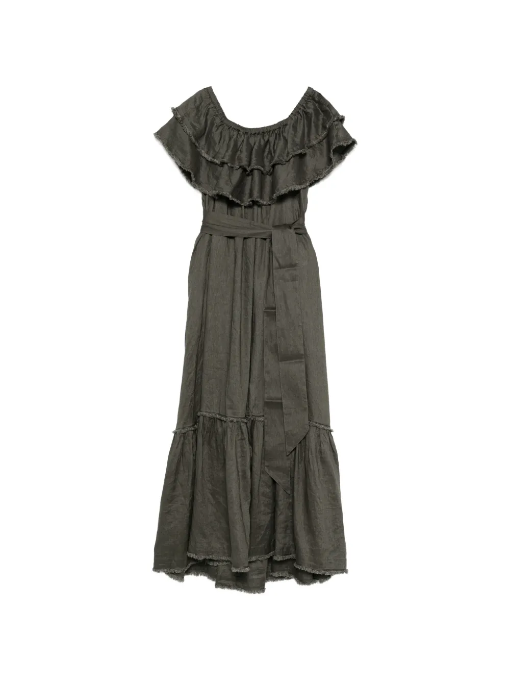 

Макси-платье с поясом P.A.R.O.S.H., серый