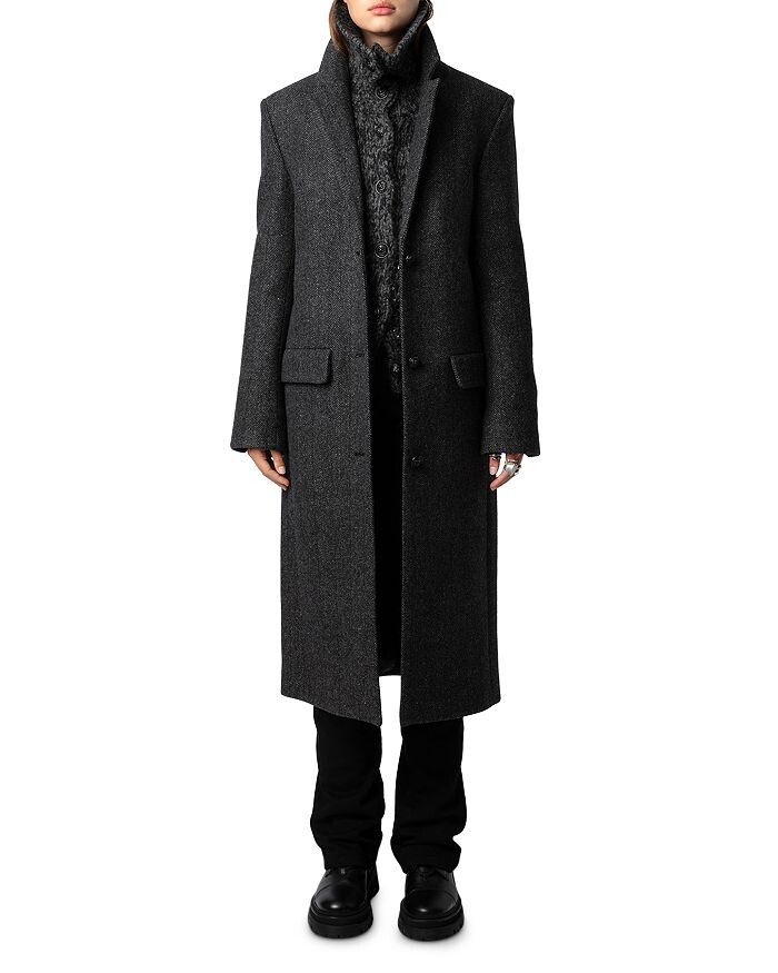 

Пальто из смесовой шерсти Zadig & Voltaire Mio, синий