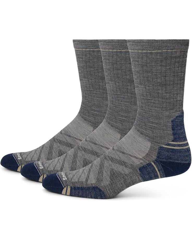 

Носки Smartwool Hike Targeted Cushion Crew Socks 3-Pack, цвет Medium Gray