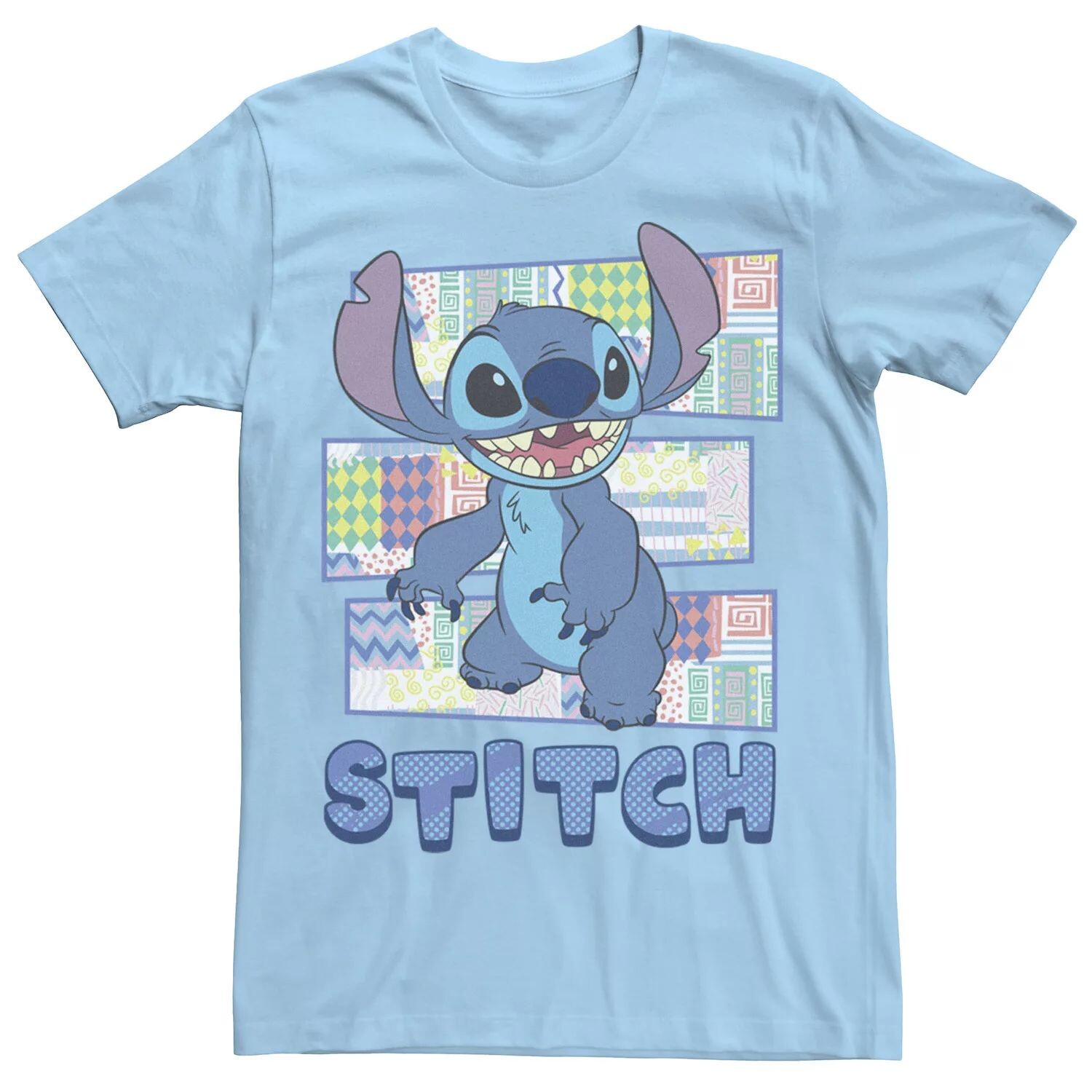 

Мужская футболка с портретом и вставками Disney Lilo & Stitch Licensed Character