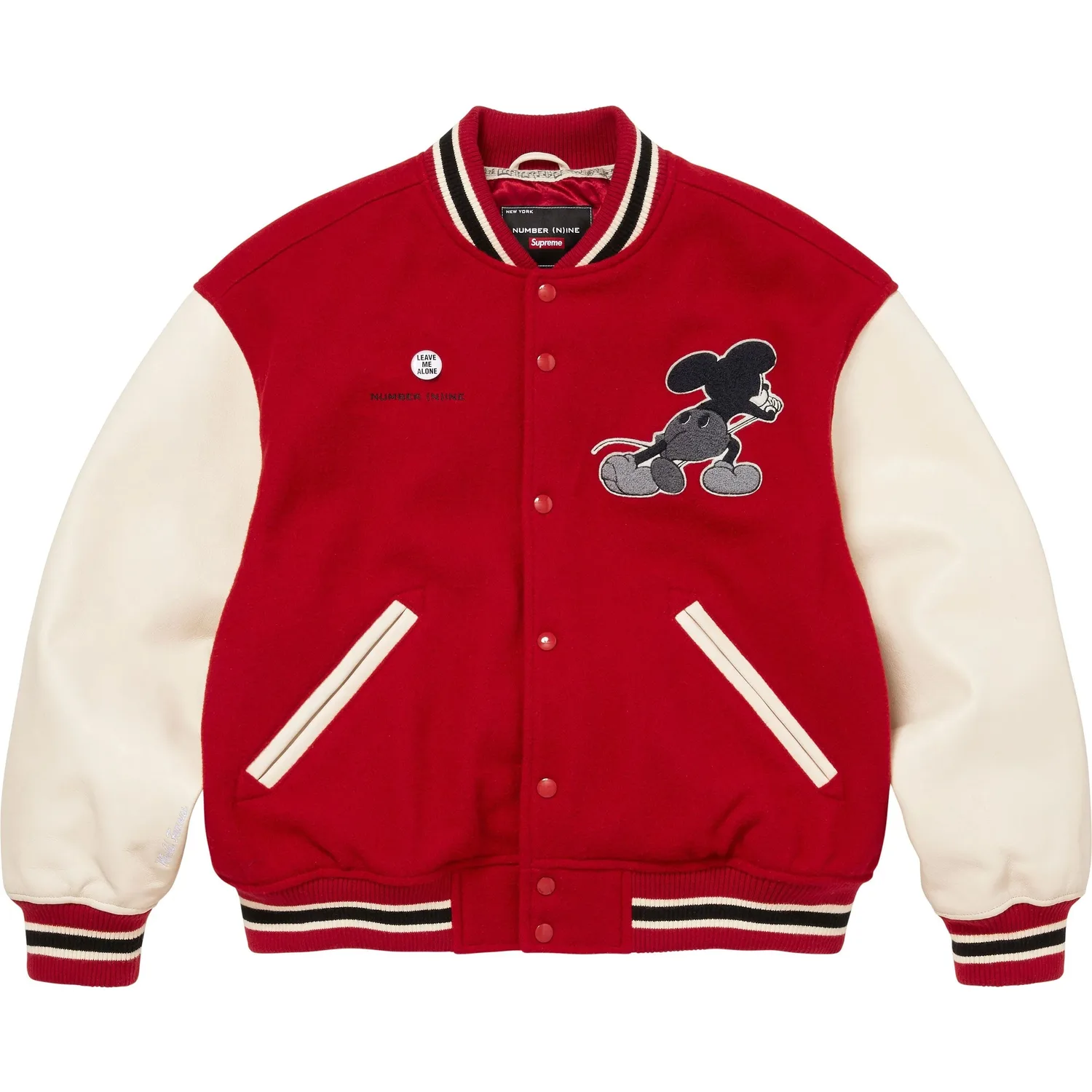 Варенка с аппликацией Микки Supreme, красный и белый