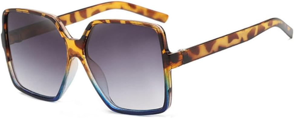 

Женские солнцезащитные очки UV400. Модная защита от солнца для женщин и девушек. Солнцезащитные очки для вождения. Серые градиентные зеркальные линзы HYYZZC, Leopard Print