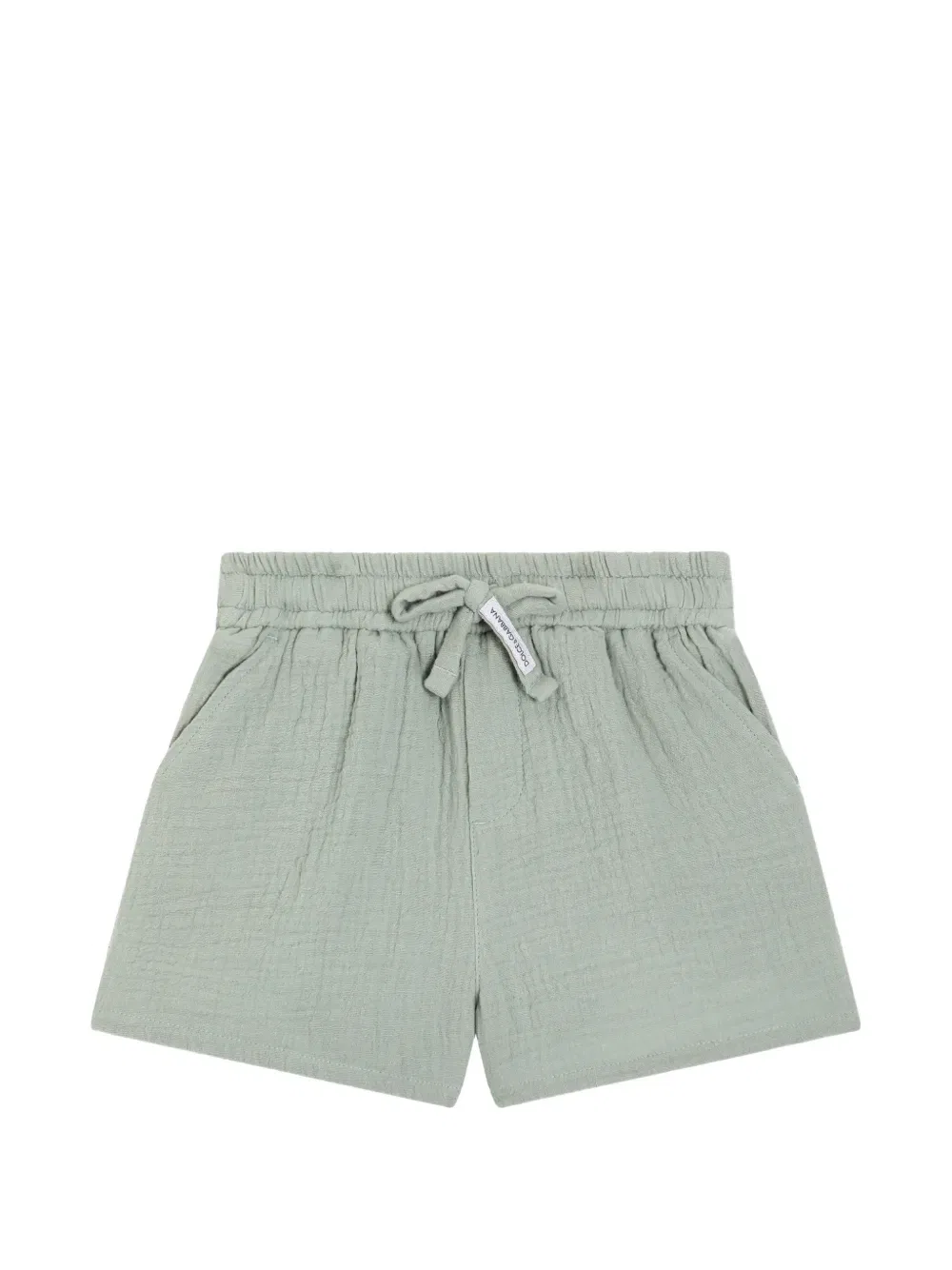 Хлопковые бермуды Dawstring Dolce & Gabbana Kids, зеленый
