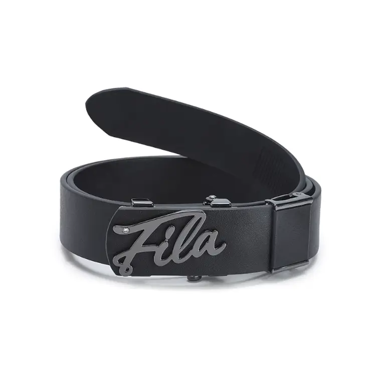 

FILA Женский кожаный ремень из коровьей кожи черный шириной 2,9 см, Black