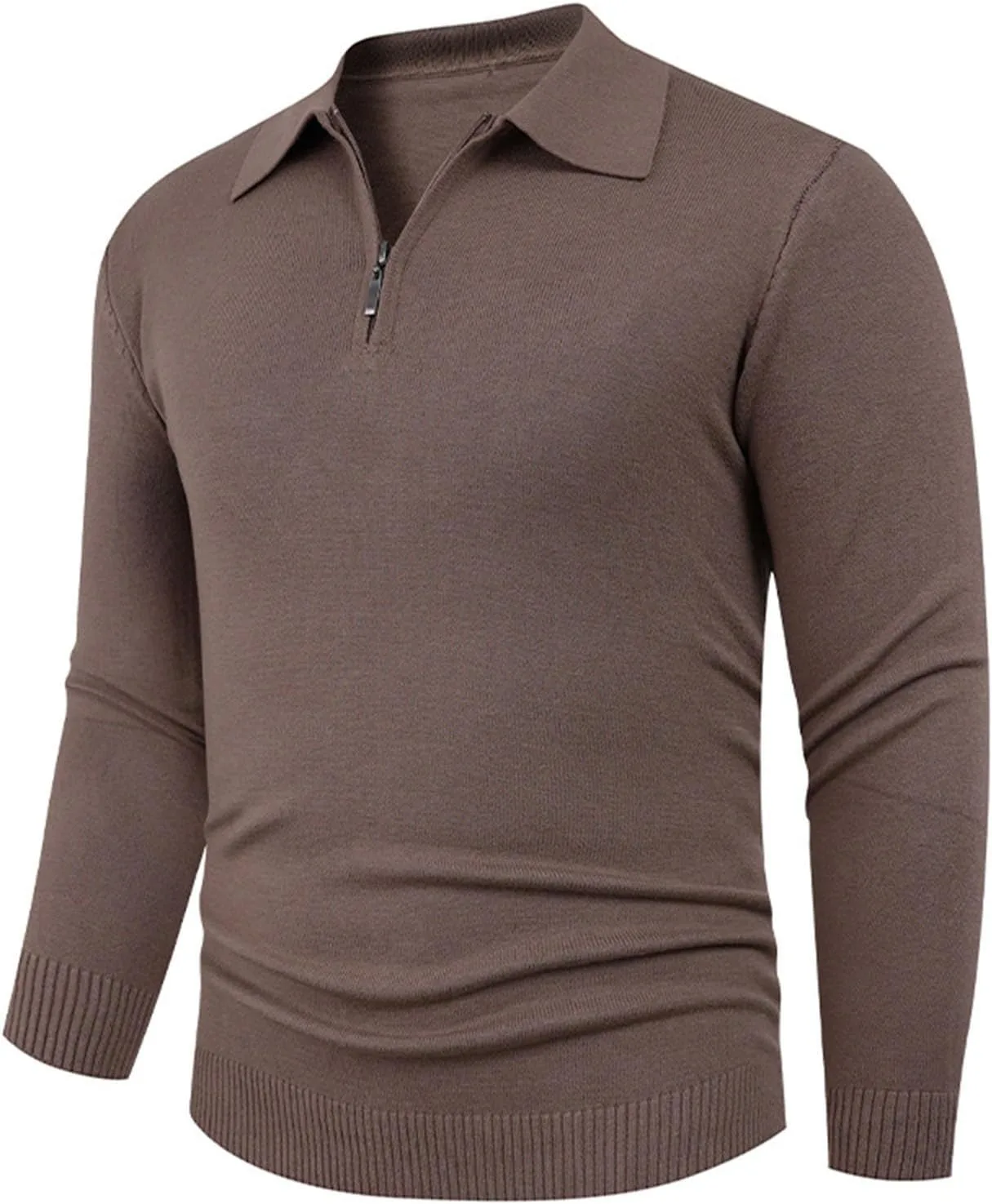 

Мужской вязаный свитер Casual с длинным рукавом, легкий гольф-пуловер
