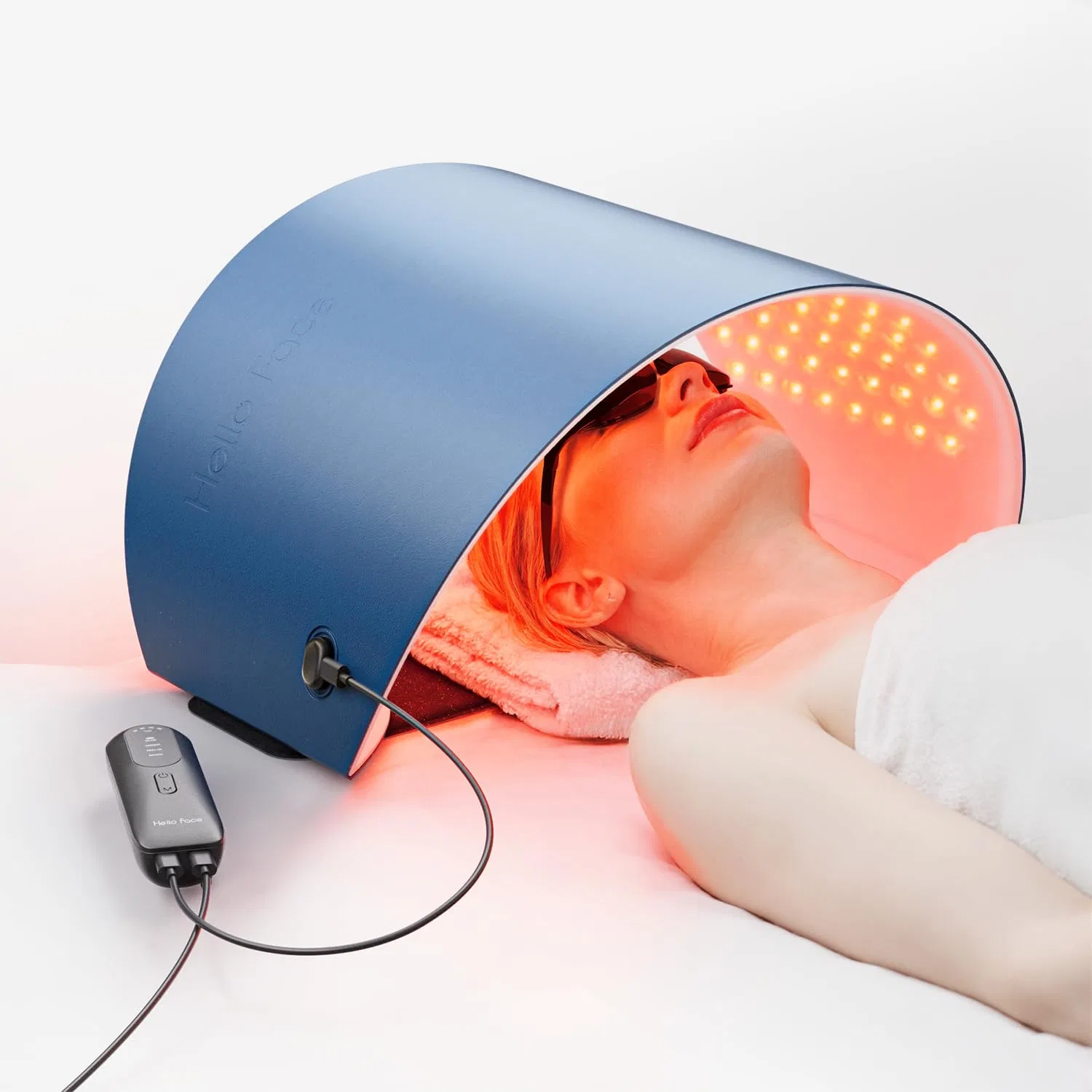 Маска для лица Hello Face — LED и тела с красным светом и ИК-излучением , Blue