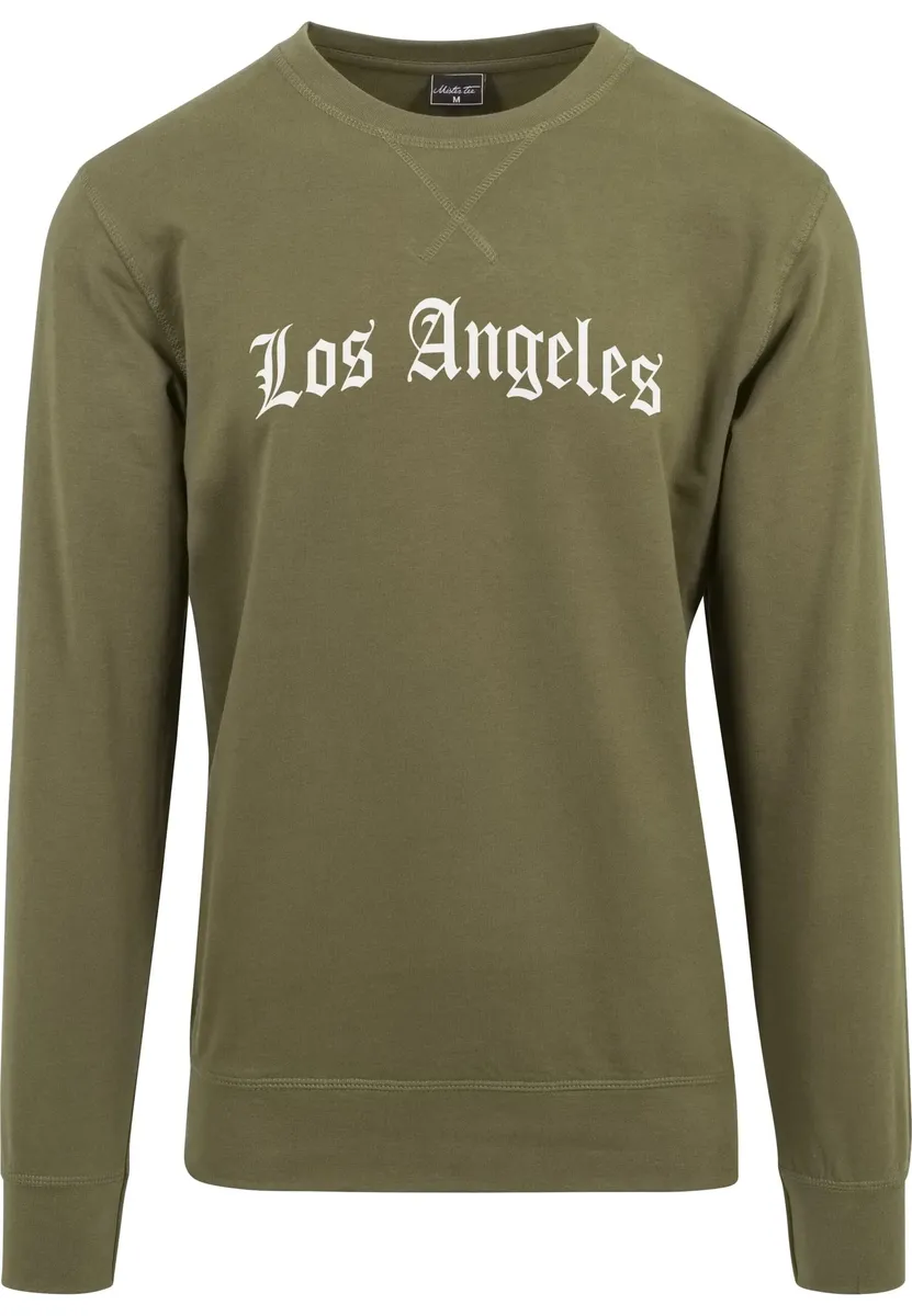 

Свитер MisterTee с круглым вырезом "MisterTee Men's Los Angeles Wording Crewneck", оливковый
