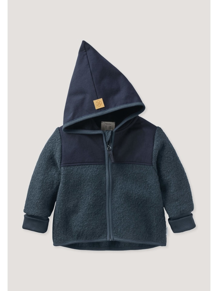 

Куртка из шерстяного флиса темно-петрового цвета Hessnatur