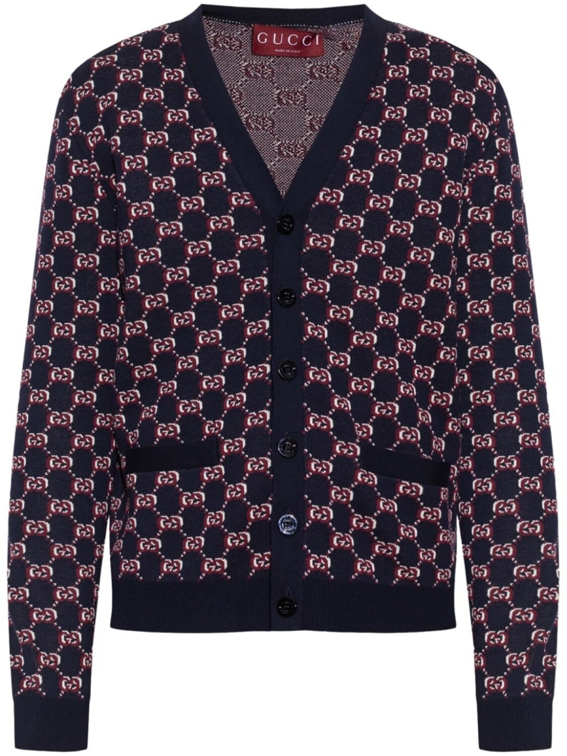 

Gucci шерстяной кардиган с монограммой, синий