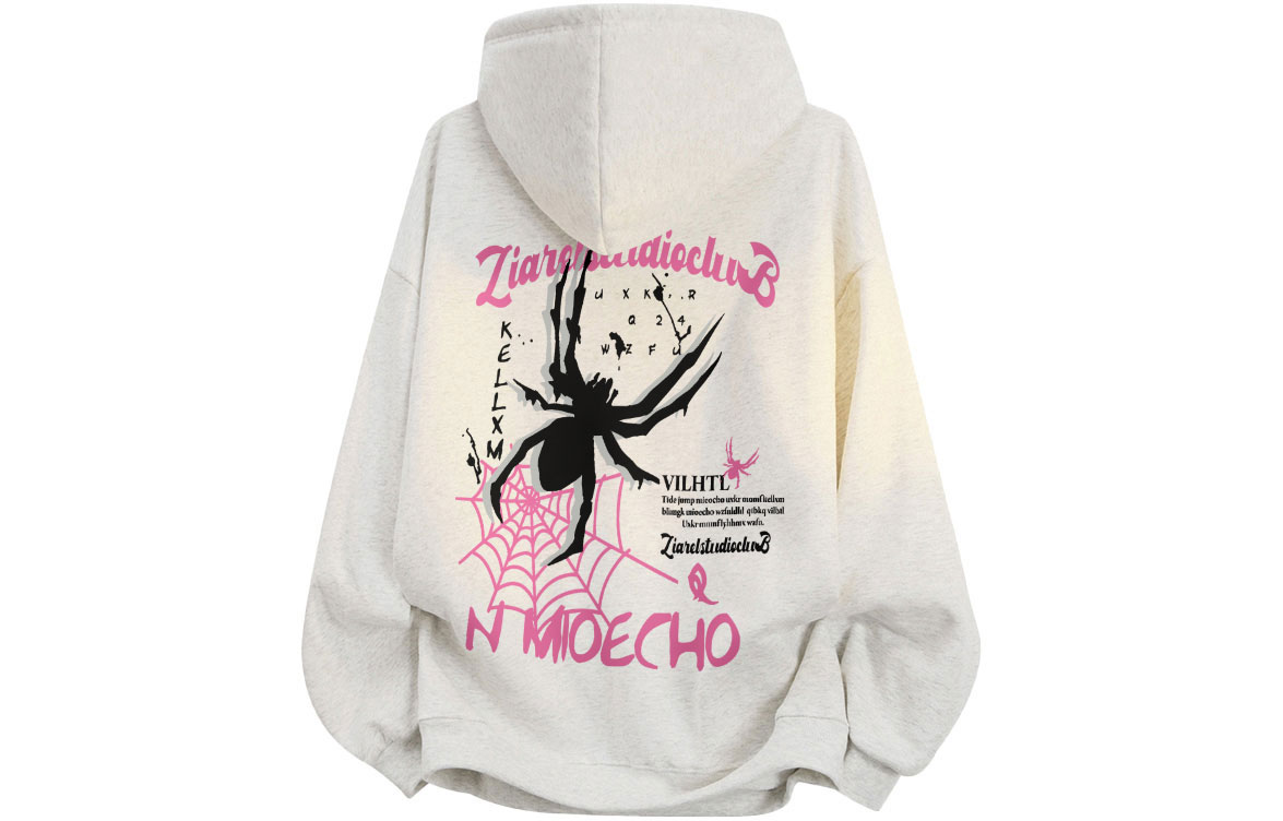 

Толстовка Unisex Hooded Moderate Heavyweight ZIAREL, белый heather серый