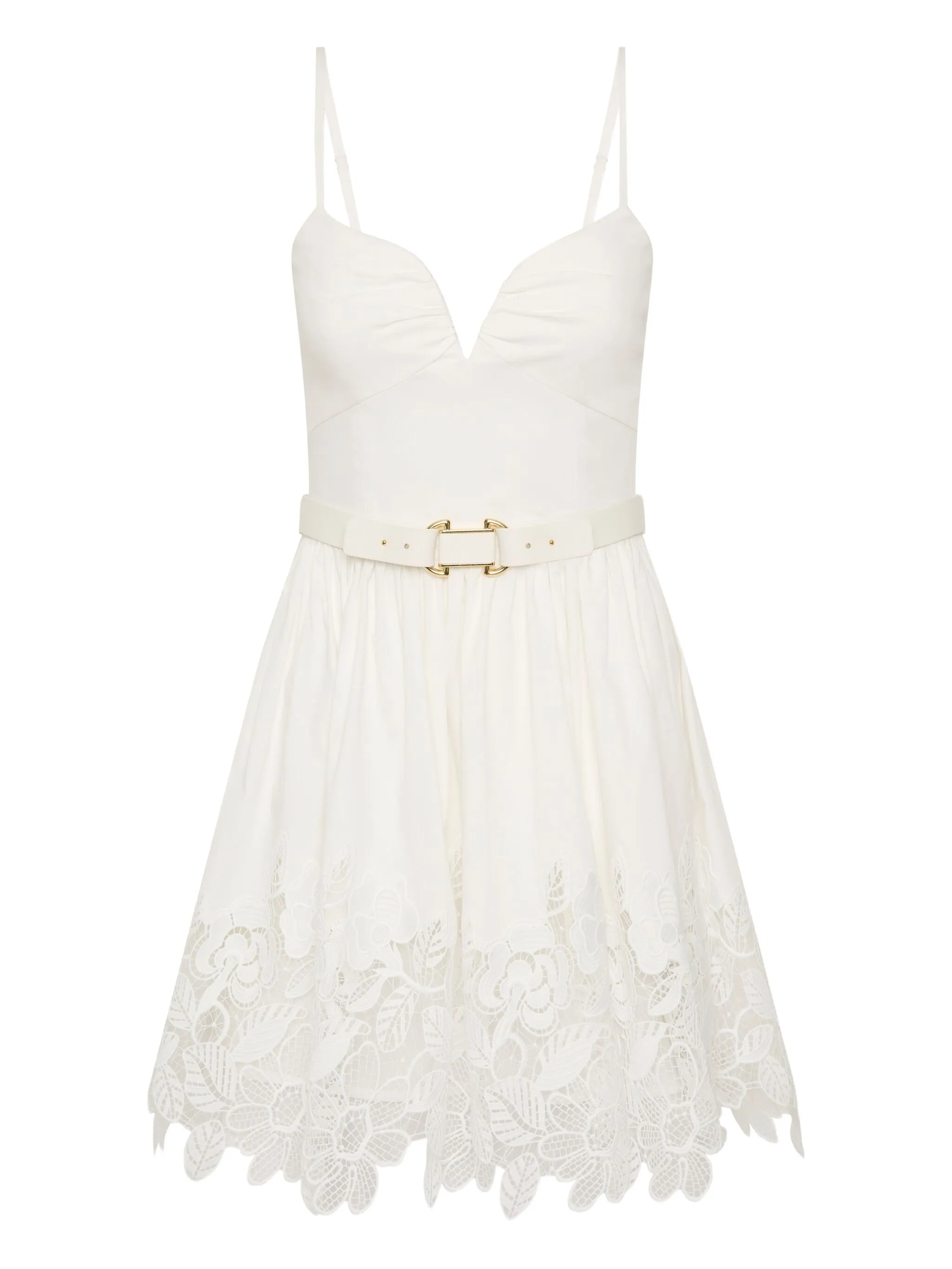 

Кружевное платье Montreux с поясом Rebecca Vallance, белый