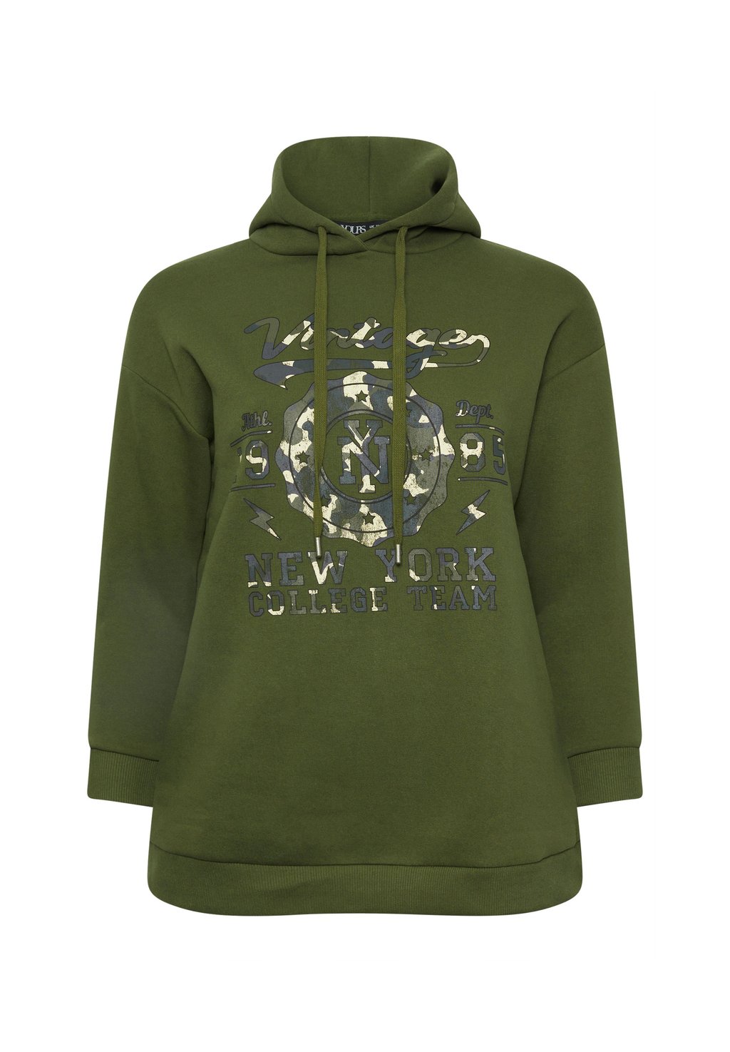 

Толстовка с капюшоном VINTAGE SLOGAN Yours Clothing, хаки