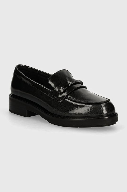 

Кожаные мокасины LOAFER W/M BAR SAFF LTH Calvin Klein, черный