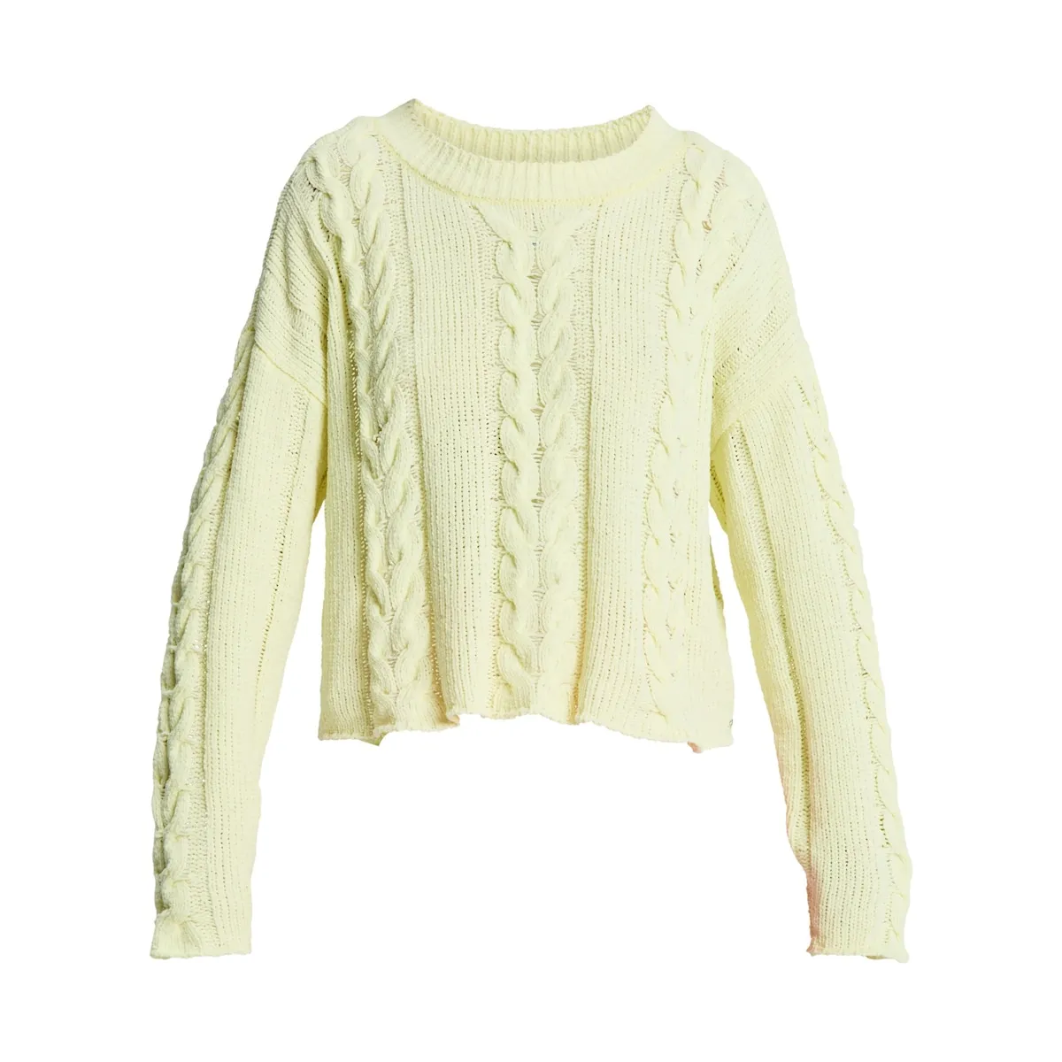 

Женский джемпер Chloe Kim Cropped Cable Roxy, желтый