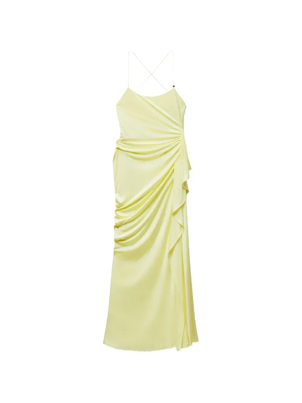 Платье из вискозного джерси с драпировкой Versace, зеленый