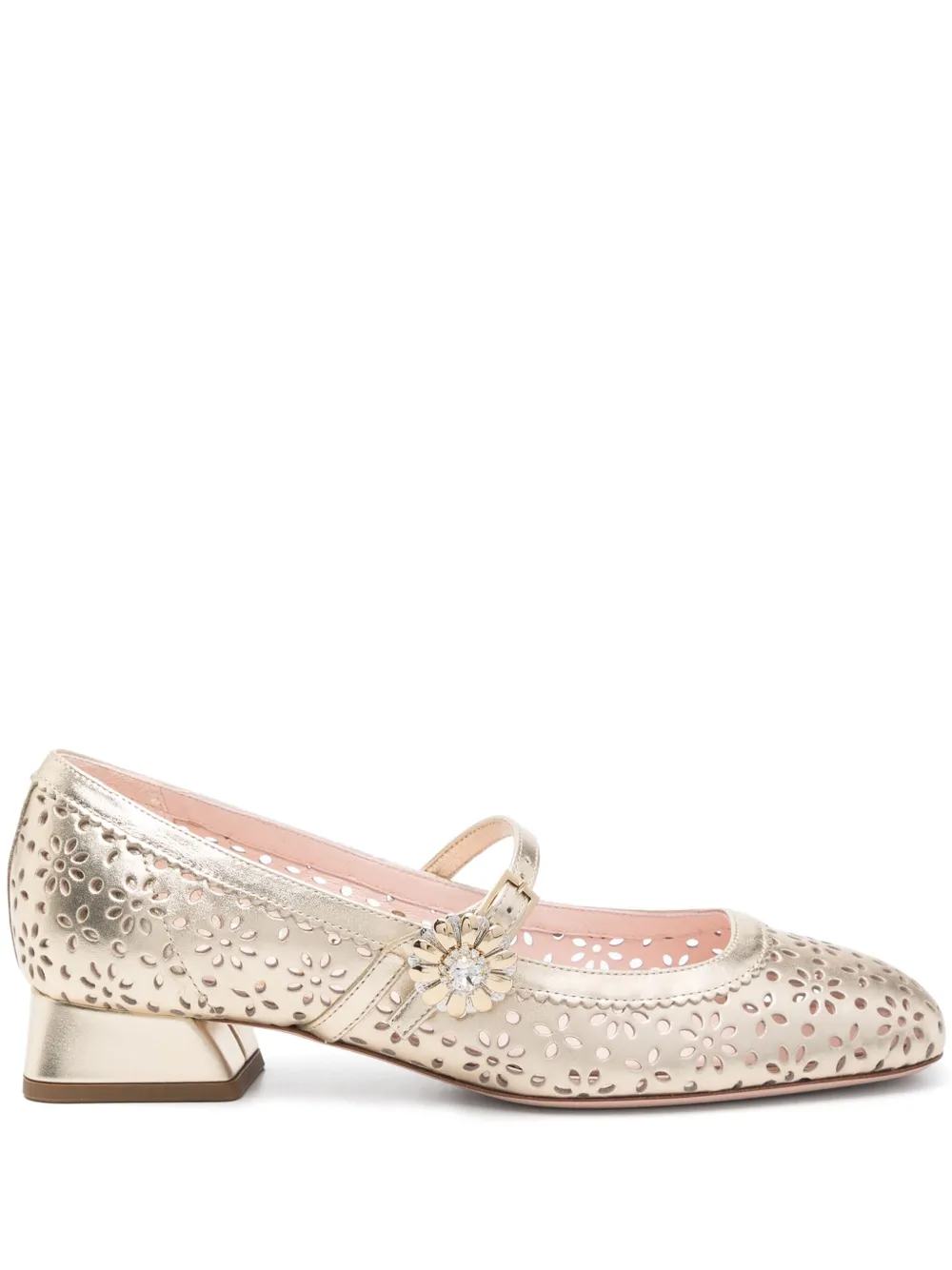 Балетки Très Vivier Roger Vivier, золотой