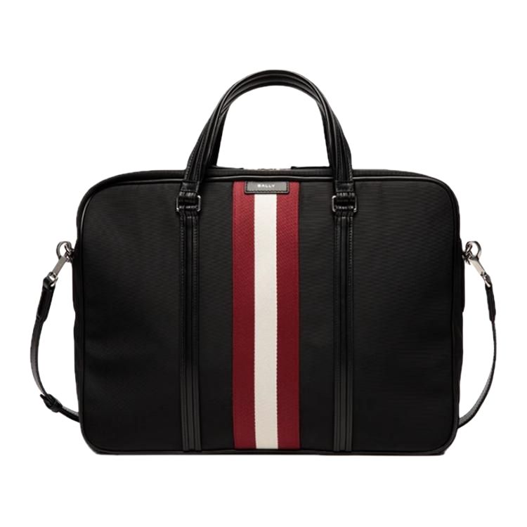 

BALLY Полосатый кожаный портфель