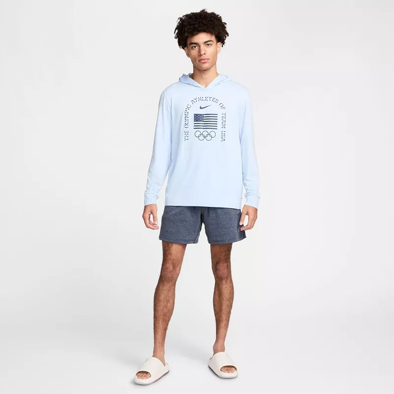 

Мужская худи Nike Dri-FIT Yoga USA, цвет Celestine Blue