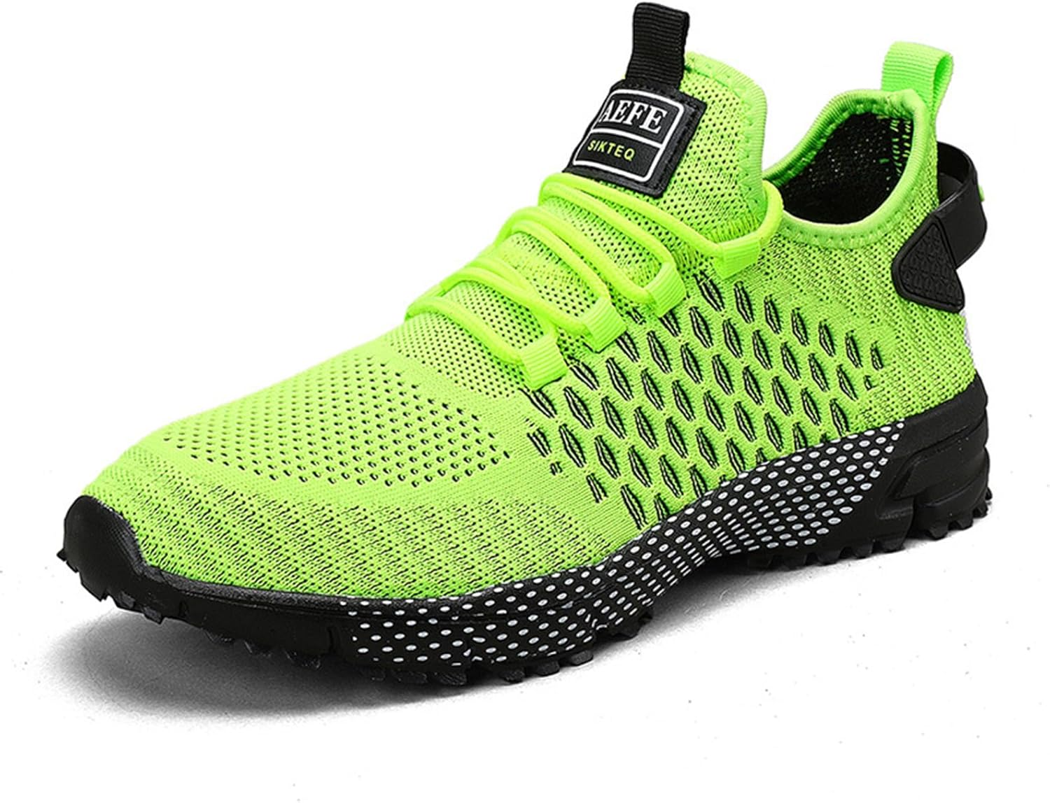 

Мужские вязаные сетчатые слипоны Ephirebra, кроссовки на шнуровке, повседневные низкие кроссовки для ходьбы, кроссовки, удобные, с противоскользящей подошвой, зеленый